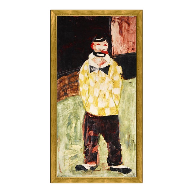 20th Century Fragile Joy Oil Painting on Board Charles Levier For Sale