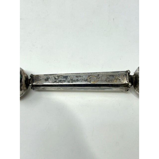 Early 18th Century Extremely Rare Antique Silver Torah Pointer Dated 1844 With Gemstones For Sale - Image 5 of 11