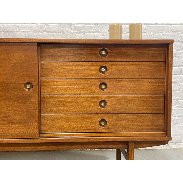 Wood Vintage Apartment Sized Mid Century Modern Credenza, C. 1960’s For Sale - Image 7 of 14