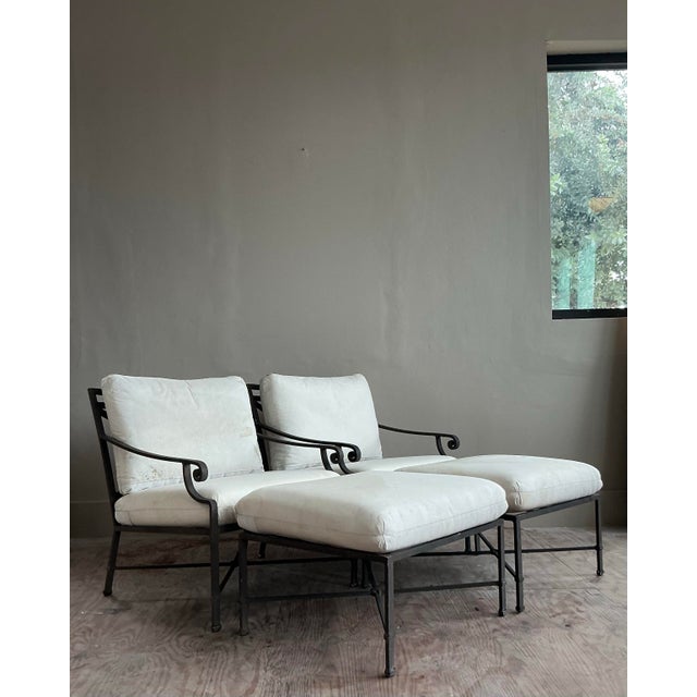 Vintage Regency Brown Jordan “Venetian” Lounge Chairs With Ottomans, 4 Pieces For Sale - Image 9 of 12