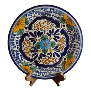 1960s Mexican Art Talavera Round Platter