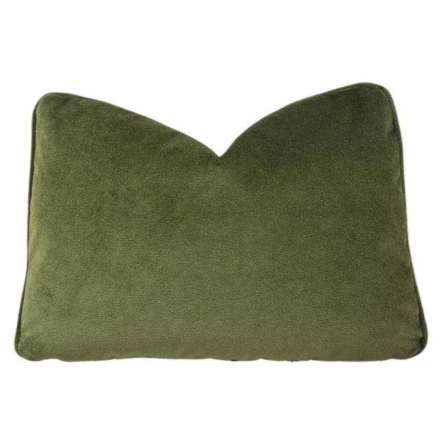 2020s Scalamandre Velvet Marley Botanical Tapestry Feather/Down Pillow For Sale - Image 5 of 6