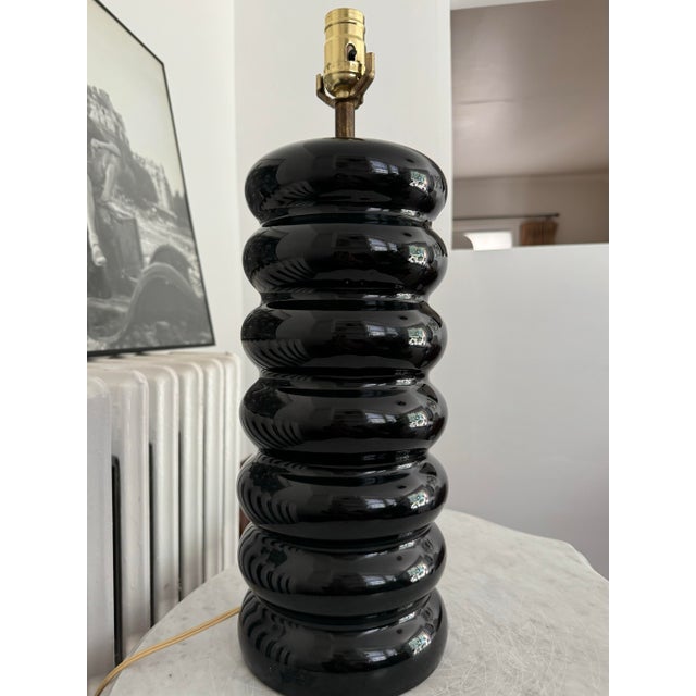 Modern 1970s Modern Black Bubble Table Lamp, After George Kovacs For Sale - Image 3 of 7