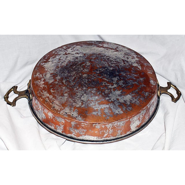 Rustic Rustic Copper & Brass Pan For Sale - Image 3 of 5