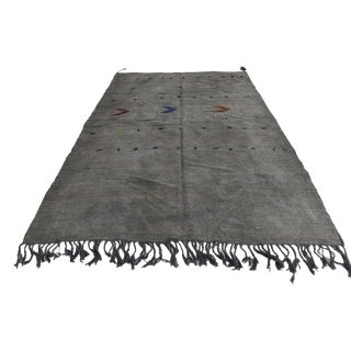 Large Vintage Hemp Rug For Sale