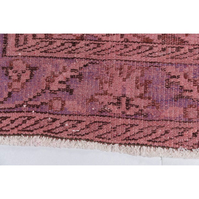 Vintage Anatolian Pink Area Carpet For Sale - Image 4 of 10