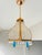Elegant Vintage Brass & Crystal Empire Cage Chandelier An exceptional vintage lighting fixture highlighting a detailed...