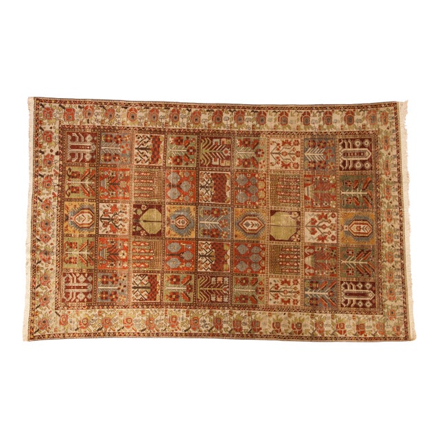 Vintage Distressed Bakhtiari Carpet - 6'9" x 10'7" For Sale