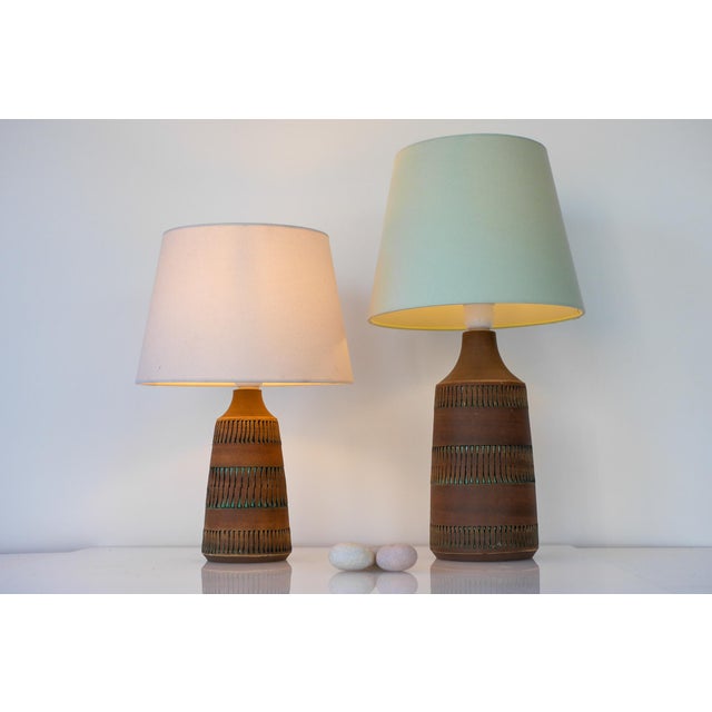 1970s Modern Pottery Table Lamps from Anagrius, Set of 2 For Sale - Image 5 of 16