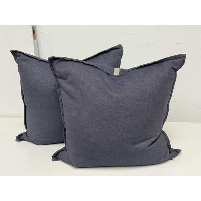 2020s Thom Filicia for Eastern Accents Strauss Denim Decorative Pillows, Pair For Sale - Image 5 of 12
