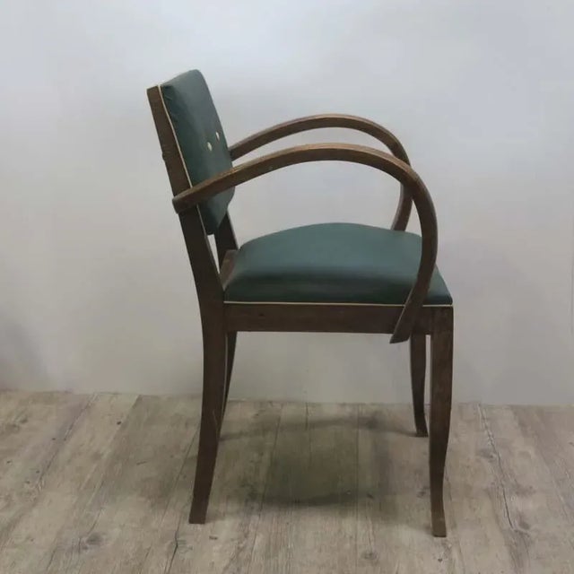 Art Deco Skai Leather Armchair, 1930s For Sale - Image 3 of 9