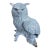 Vintage Cast Iron Owl Garden Sculpture on Natural Branch Base For Sale