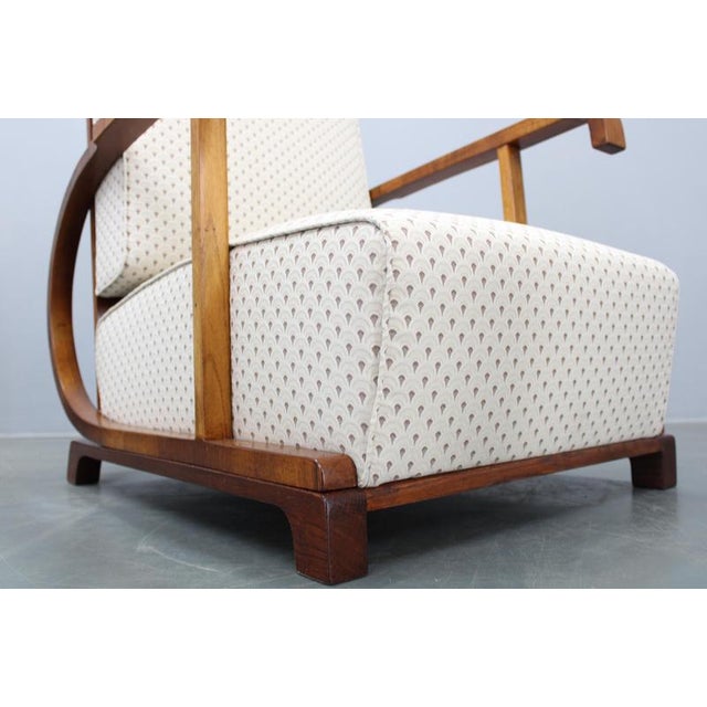 Vintage Art Deco Lounge Chairs in Walnut and Oak, 1930s, Set of 2 For Sale - Image 14 of 18