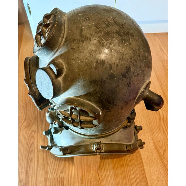 This is a United States Navy Mark V Diving Helmet