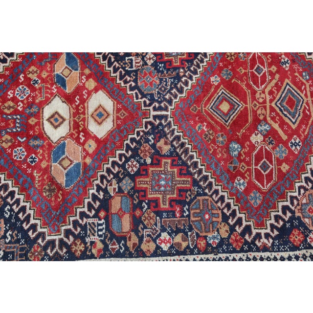 Antique Handknotted With Tribal Figures Floor Rug-5' 7'' X 3' 2'' For Sale - Image 11 of 13