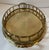 Mid 20th Century Vintage Oval Brass Faux Bamboo Tray For Sale - Image 5 of 6