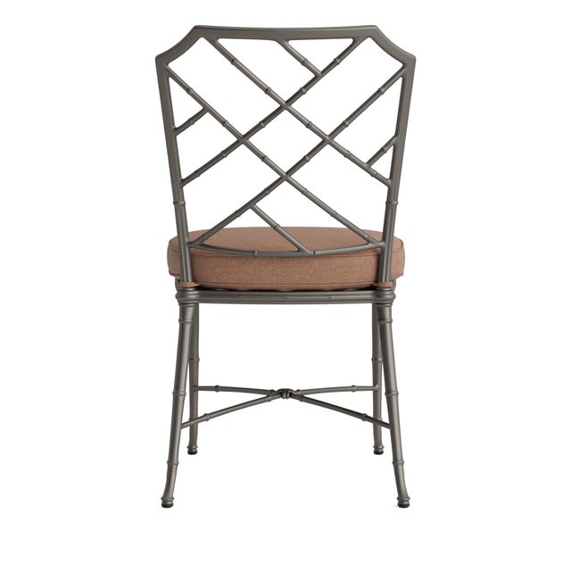 Brown Jordan Brown Jordan Calcutta Side Chair, Mica frame with Fusion Clay fabric For Sale - Image 4 of 11