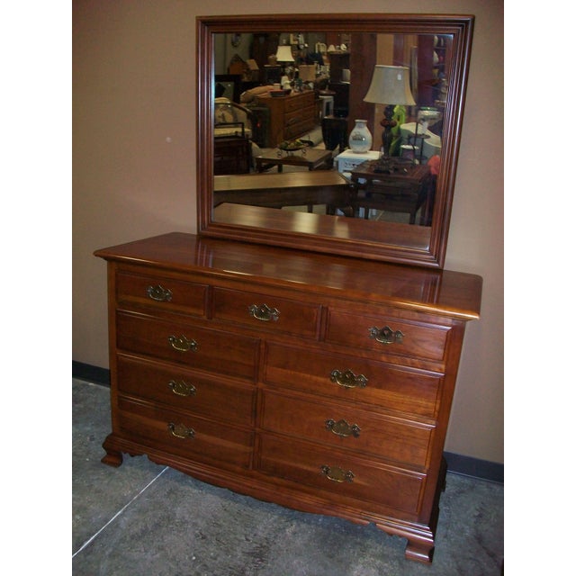 Monitor Cherry Dresser With Mirror Chairish