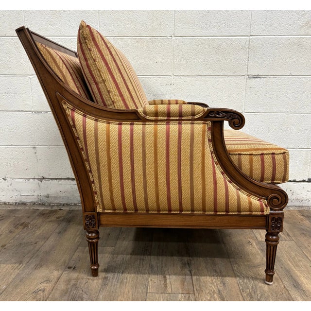 Ethan Allen Custom Ethan Allen Regency Style Armchair Bergere For Sale - Image 4 of 12