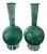Vintage Murano Emerald Glass Bud Vases -A Pair For Sale