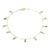 Natural Baguette Cut Emerald Dangling Charm Bracelet in 18k Solid Yellow Gold For Sale