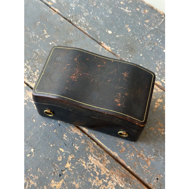 1950s Vintage Sculpted Leather Box Made in Italy, Circa Mid-20th Century For Sale - Image 5 of 11