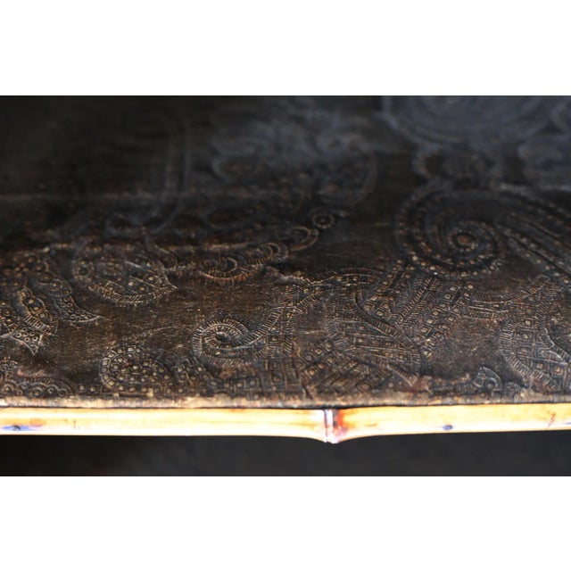 1940s Antique English Chinoiserie Bamboo Cabinet For Sale - Image 5 of 11