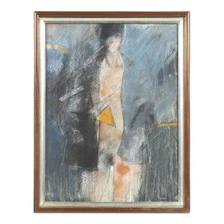 Mário Bismarck, Composition, 20th Century, Pastel on Paper For Sale