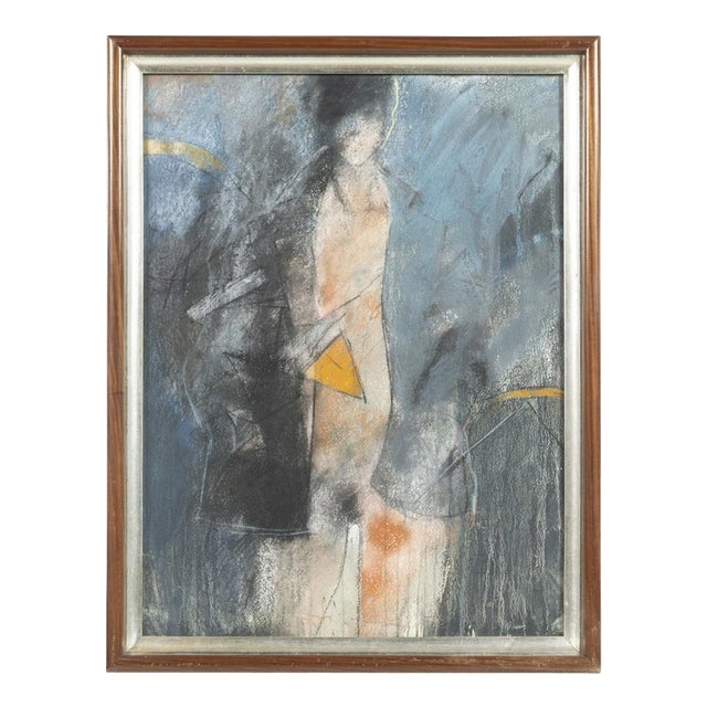 Mário Bismarck, Composition, 20th Century, Pastel on Paper For Sale