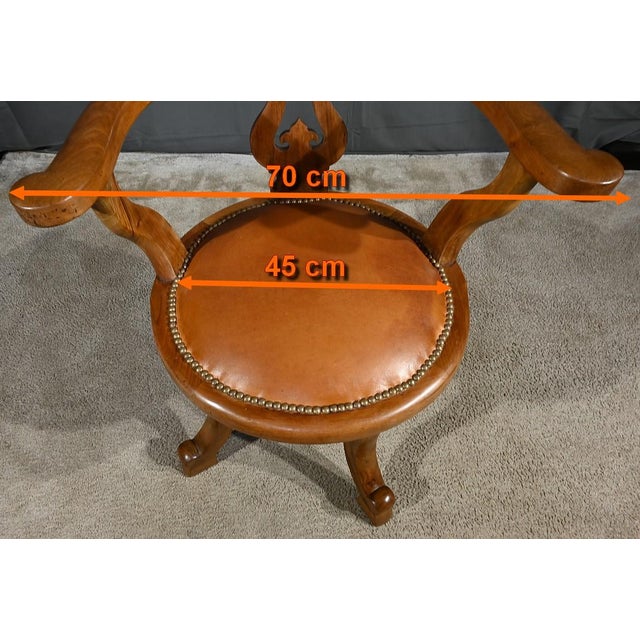 Victorian Swivel Walnut Armchair, England, Late 19th Century For Sale - Image 18 of 18