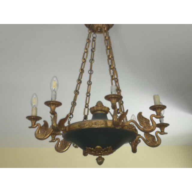 Empire Style Bronze Chandelier, France For Sale - Image 16 of 17