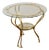 Round Brass Coffee Table, 1950s For Sale