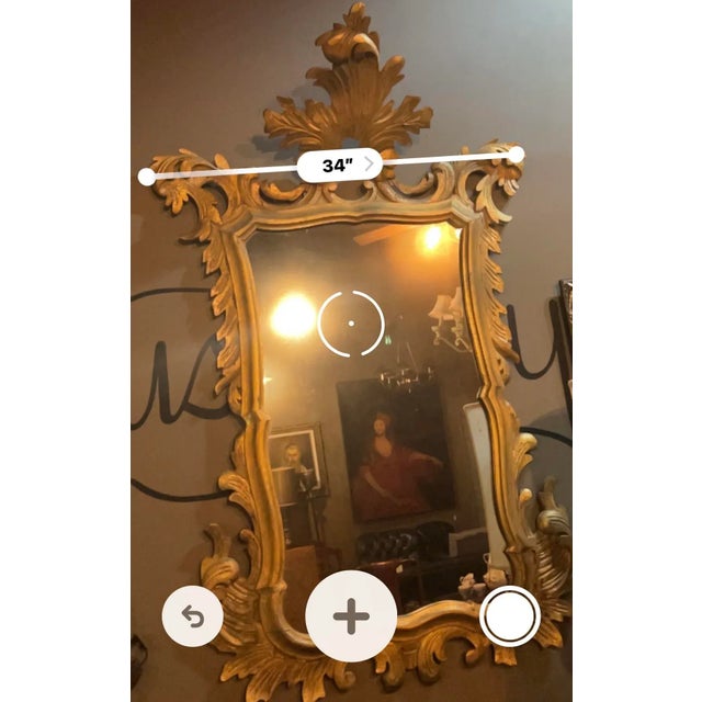 Glass Antique Early 19th Century Italian Gild Gilt Mirror For Sale - Image 7 of 9