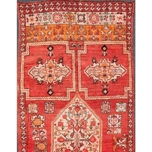 Vintage Moroccan Gallery Runner, rug 13-0905 , country of origin / type: Morocco / Tribal, circa Mid-20th Century....