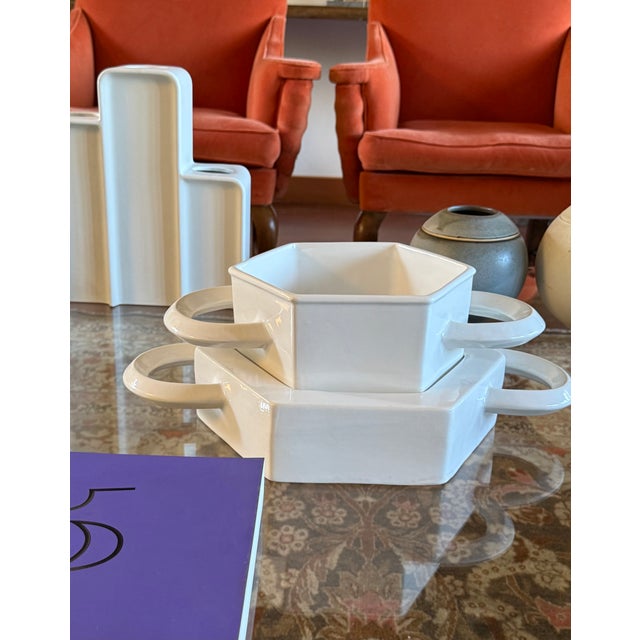 White Ceramic Vide Poche by Sergio Asti for Gabbianelli, Italy, 1970 For Sale - Image 17 of 18