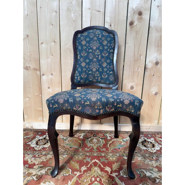 19th Century English Mahogany, Jacquard Fabric Chippendale Chairs, Set of 6 For Sale - Image 5 of 10