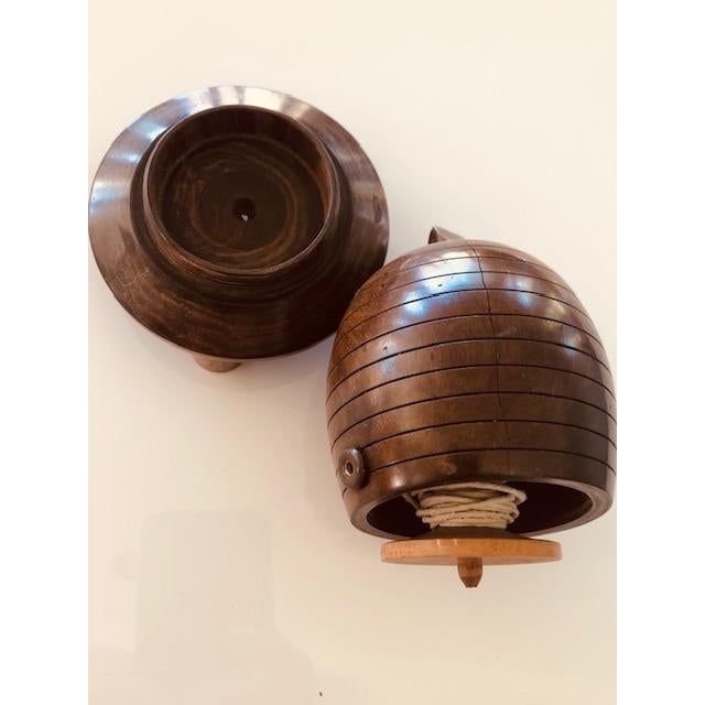 Antique "Beehive" Treen String Holder - Museum /Private Collector Quality For Sale - Image 4 of 10