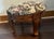 Vintage Carved Wood Footstool With Floral Tapestry Upholstery For Sale - Image 4 of 12