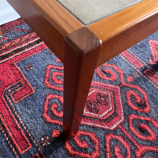Mid-Century Modern Vintage Gangso Mobler Mid Century Danish Modern Teak Tile Top End Table For Sale - Image 3 of 8