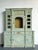Wood Vintage Neoclassical Gilt Tipped Wire Cabinet For Sale - Image 7 of 10