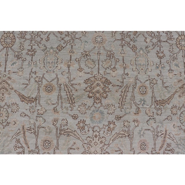 Tabriz Designed Rug in Pale Sand by Keivan Woven Arts 9'10 X 13'8 For Sale - Image 11 of 16
