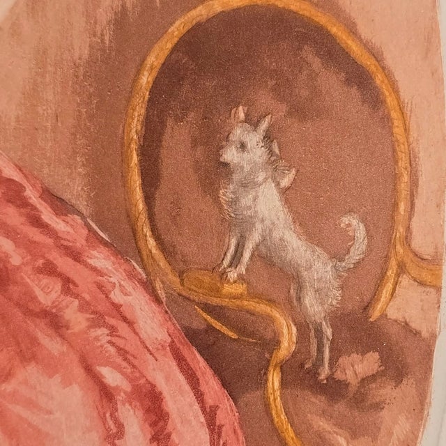 Charles Naillod, The Secret Encounter, 1920s, Glass & Wood & Paper For Sale - Image 6 of 18