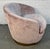 Modern Vintage Modern Barrel Swivel Accent Chair in Blush Textured Velvet For Sale - Image 3 of 12