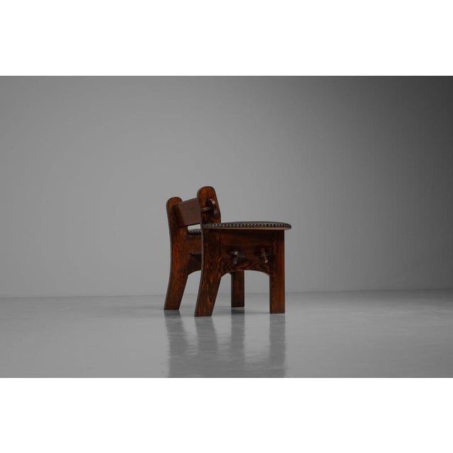 Brown Armchair by Ernesto Valabrega, Italy, 1950 For Sale - Image 8 of 18
