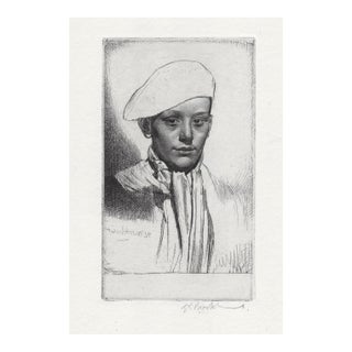 1927 Gerald Brockhurst Cypriano Etching For Sale