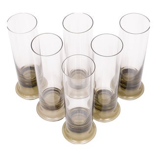 Smoked Glass Beer Glasses from Rosenthal, 1970s, Set of 6 For Sale