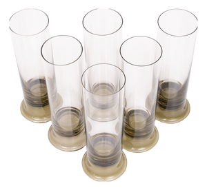 Smoked Glass Beer Glasses from Rosenthal, 1970s, Set of 6