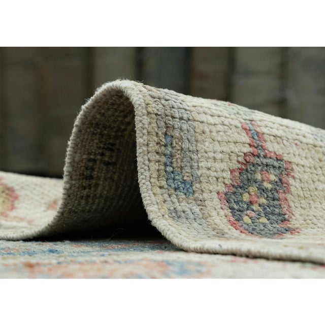 Blue Turkish Oushak Runner Rug 2'3" x 5'8" #17239 For Sale - Image 8 of 8