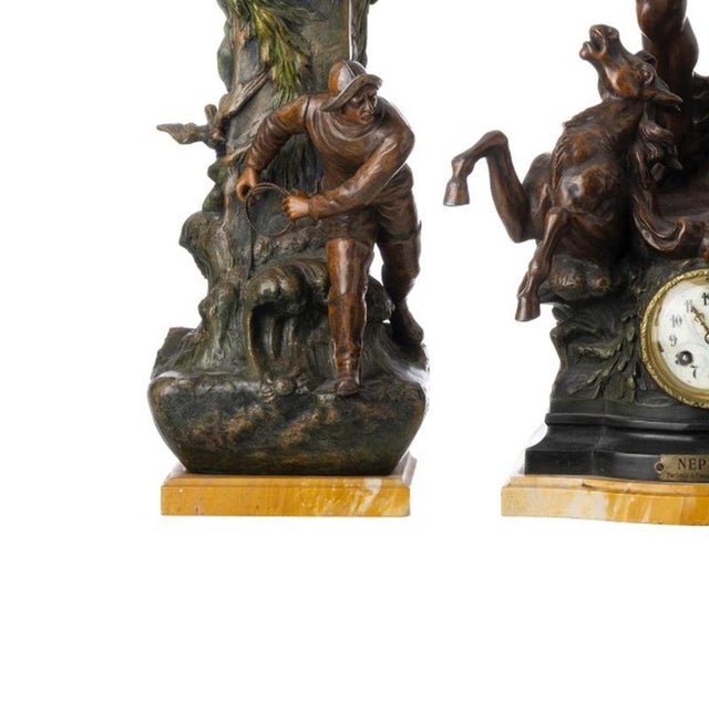 Neptuno Trim Table Clock from Louis & François Moreau, Set of 3 For Sale - Image 3 of 6