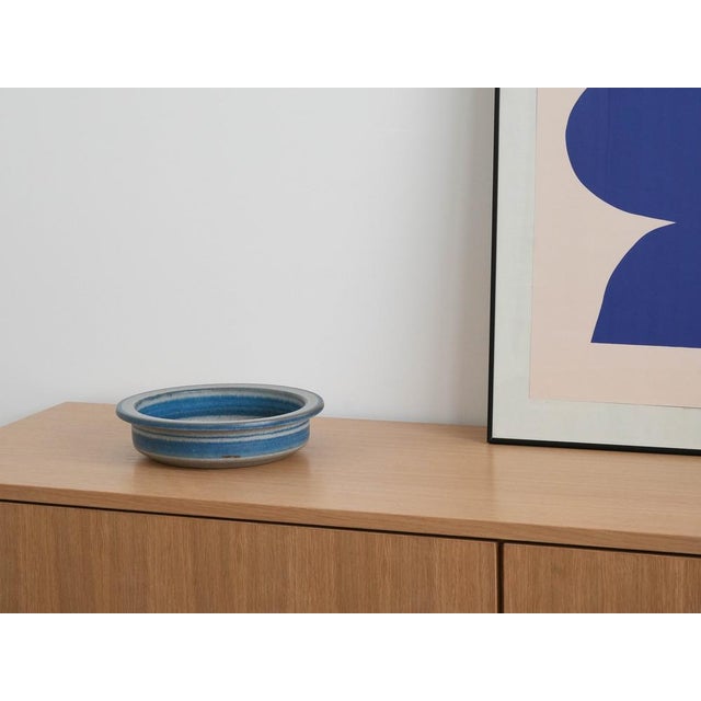 Ceramic Vintage Danish Blue Ceramic Bowl by Marianne Starck, 1960s For Sale - Image 7 of 8
